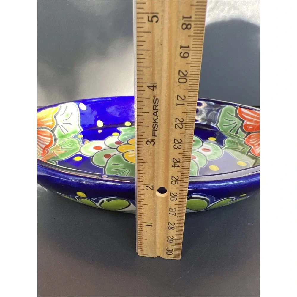 Talavera 2 Section Oval Multipurpose Lead Free Made Mexico Serving Dish Pottery